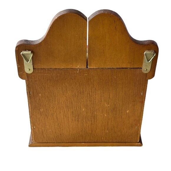 Vintage Solid Wood Recipe Box & Washboard Strawberry Motif Rustic Kitchen Decor - Picture 6 of 11